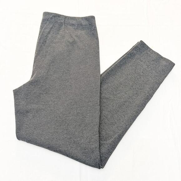 J. Jill Ponte Slim Dark Grey Woven Vertical Striped Pant Size L Tall NWT $79 - Picture 8 of 8